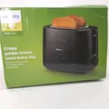 Produktbild: Philips HD258190 Toaster integrierter Brötchenaufsatz 8 Bräunungsstufen schwarz