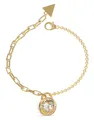 Produktbild: GUESS Rolling Hearts Half Round Chain Heart Bracelet Armband Yellow Gold