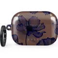 Produktbild: Schutzhülle für Pods Pro 2 Burga Case Cover Etui Braun mit marineblauen Blumen