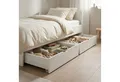Produktbild: Homestyle4u Bettschubkasten Set mit Rollen 94x63,5x19 Bettkasten Holz Schublade Weiß Aufbewahrung