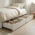 Produktbild: Bettkasten Schublade mit Rollen Holz Weiß Schubkasten Bett Auszug Homestyle4u