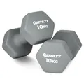 Produktbild: Athlyt Neopren-Hantelset, 2 x 10 kg, Grau – Kurzhanteln für Fitness und Home Gym