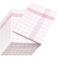 Produktbild: Zollner Geschirrtuch 27200, 50 x 70 cm, 12 Stück, 50% Leinen, 50% Baumwolle, rot-weiß, kariert