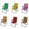 Produktbild: Kinder Outdoor Campingstuhl Klappstuhl Campingstuhl Outdoor Camping klappbar max 100Kg Stahl pulverbeschichtet Tier Design, Farben:Rot