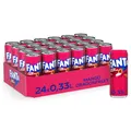 Produktbild: Fanta Mango & Dragonfruit - Mischung aus Mango und Drachenfrucht - mit intensivem tropischem Fruchtgeschmack - prickelndes Erfrischungsgetränk in Einweg Dosen (24 x 330 ml), 1 Stück (24er Pack)