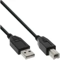 Produktbild: InLine® USB 2.0 Kabel, A an B, schwarz, 0,3m