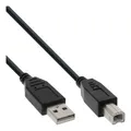 Produktbild: InLine® USB 2.0 Kabel, A an B, schwarz, 0,3m 34503X