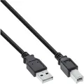 Produktbild: INLINE USB 2,0 Kabel, A an B, schwarz, 0,3m