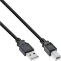 Produktbild: InLine 34503X USB 2.0 Kabel, A an B, schwarz, 0,3m