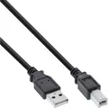 Produktbild: InLine® USB 2.0 Kabel, A an B, schwarz, 0,3m
