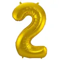 Produktbild: Folat 631822 - Folienballon Zahl 2 - gold - ca. 86 cm