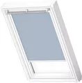 Produktbild: Verdunklungsrollo DKL 4576SWL, Farbe himmelblau, VELUX, verdunkelnd, ohne Bohren, in Führungsschienen, VELUX »Pick & Click!«, weiße Führungsschienen & Griffleiste