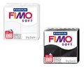 Produktbild: STAEDTLER 10123817 8020 AMZ 1 - Fimo Soft Modelliermasse, 2 Blöcke, 57 g, schwarz/weiß