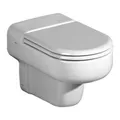 Produktbild: Geberit WC-Sitz Courrèges weiß, mit Deckel, Scharniere verchromt