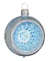 Produktbild: Jingle Bells Lauscha Reflexkugel eisblau 6cm 4Stück per Box Weihnachtsschmuck Glas Hängend Klassisch Weihnachten