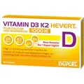 Produktbild: VITAMIN D3 K2 Hevert+Calcium u.Magnes.1000 IE Kps. 60 St. PZN 19295653