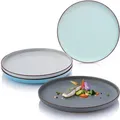 Produktbild: Sänger Speiseteller, Grau, Blau, Stein, 4-teilig, Rund, kratzfest, Essen & Trinken, Geschirr, Teller, Speiseteller