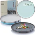 Produktbild: Sänger Bombay Sky Shades | 4er Teller Set, Steingut, Dinner Set, Kratzfest, Mikrowellen- und Spülmaschinenfest, Steingut Teller, Plate Set bunt | VALUE COLLECTION