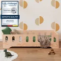 Produktbild: Smartwood® Kinderbett 70x140 Holz Montessori Bodenbett mit Rausfallschutz und Lattenrost - Niedriges Bett für Jungen und Mädchen TILA 2P - Naturholz