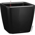Produktbild: Lechuza Übertopf QUADRO LS 50, schwarz hochglanz, 50 x 47 x 50 cm, aus Kunststoff, für innen und außen, Wasserspeicher und Innentopf