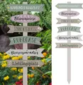 Produktbild: Gartenschild Wegweiser Schild Holzschild 76cm Gartendeko naturfarben grün verschiedene Schriften