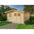 Produktbild: Gartenhaus Valeria-28 Gartenhaus Aus Holz, Holzhaus Mit 28 Mm Wandstärke, Blockbohlenhaus Mit Montagematerial - Alpholz