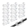 Produktbild: 120 Stück selbstklebend Kabelklemmen transparent Kabelhalter Kabelorganisator