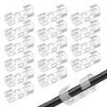 Produktbild: Kabelklemmen 120 Stück Selbstklebend Transparent Wandmontage Kunststoff Büro ...