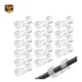 Produktbild: 120 Stück selbstklebende Kabelklemmen transparent runder Kabelhalter für Büro