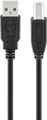 Produktbild: Goobay® USB-A-auf-USB-B-Kabel, 3 m, schwarz 2,5 W, 0,5 A, 480 Mbit/s, USB 2.0