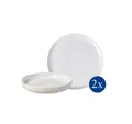 Produktbild: like. by Villeroy & Boch Geschirr-Set Crafted Tafelset (4-tlg), 2 Personen, Porzellan, Premium Porcelain, 4 Stck, mikrow.- & spülm.sicher