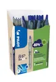 Produktbild: Kugelschreiber PILOT Bottle 2 Pen Ecoball, blau, Strichbreite 0,6 mm, dokumentenecht, nachfüllbar, 86 % Recyclingmaterial, 10 Stück + 10 Minen blau 188738