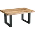 Produktbild: riess-ambiente Couchtisch, Braun, Schwarz, Holz, Holz, Metall, Metall, Rechteckig, 100x46x60 cm, Wohnzimmer, Wohnzimmertische, Couchtische