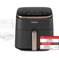 Produktbild: Cosori Heißluftfritteuse XXL Turbo Blaze, 6L Airfryer, 30°-230°, Kompakt, 1725 W, 5 Geschwindigkeitsstufen&9 FunktionenCooking Charts, Energiesp... - Schwarz