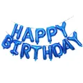 Produktbild: Ponmoo Folie Luftballons Happy Birthday Banner Kit - Blau, Party Dekorationen Ballons, Geburtstagsparty Folienballons Gute zum Geburtstag