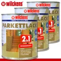 Produktbild: Wilckens 3 x 750 ml Parkettlack 2in1 seidenmatt Fußbodenlack Holzboden Korkboden