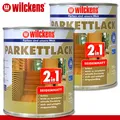 Produktbild: Wilckens 2 x 750 ml Parkettlack 2in1 seidenmatt Fußbodenlack Holzboden Korkboden