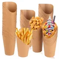 Produktbild: Pommes Tüten， Popcorntüte， Becher， 50 Stück Pommes box Becher Pappbecher mit ...