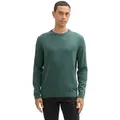 Produktbild: Tom Tailor Herren Rundhals Pullover BASIC CREWNECK KNIT Relaxed Fit 30358 - Grün Grau Grau S