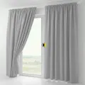 Produktbild: BEAUTEX 2er Set Kräuselband Verdunkelungsvorhang mit U-Band, Gardinen abdunkelnd und Blickdicht (B=140 cm, H=145 cm, Hellgrau)