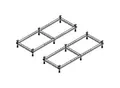 Produktbild: Hoesch Muna Untergestell 118978 für 110/120/130/140x80cm