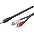 Produktbild: Audio Adapterkabel aux, 3,5 mm Klinke zu Stereo Cinch-Stecker, Klinke 3,5 mm Stecker (3-Pin, stereo) 2x Cinch-Stecker (Audio links/rechts).