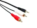 Produktbild: 15 m, 3,5 mm stereo Klinkenstecker auf 2 x Cinchstecker für Audio TV und Musik