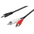Produktbild: Goobay Audio Adapterkabel AUX 3,5 mm Klinke zu 2x Cinch-Stecker 15m Schwarz