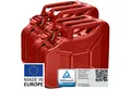 Produktbild: BW Benzinkanister Metall Kraftstoffkanister 2x 10 Liter - Rot - RAL 3000 (nach NATO Standard, Made in Europe), TÜV-geprüft und UN-Zulassung