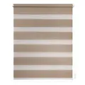 Produktbild: Lichtblick Doppelrollo Klemmfix ohne Bohren, Streifen, Blickdicht, Klemmträger-Montage, Sichtschutz, Wandmongtage, Deckenmontage, für Fenster und Türen 75 cm x 150 cm (B X L), Taupe