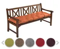 Produktbild: sunnypillow Bankauflage Outdoor - Bankkissen für Bank 160 x 50 cm - Sitzkissen für Hollywoodschaukel - Polsterauflage, Auflage für Gartenbank - Gartenkissen, Stuhlkissen für Gartenmöbel Orange