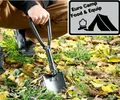 Produktbild: NEU Outdoor Camping Spaten + Säge Carbonstahl schwarz für Survival Trekking