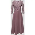 Produktbild: Swing Cocktailkleid mit Spitzenbesatz in Mauve, Größe 46