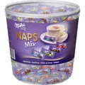 Produktbild: Milka Naps Mix Dose Alpenmilch Haselnuss Erdbeer Creme Cacao fürs Büro 1000g